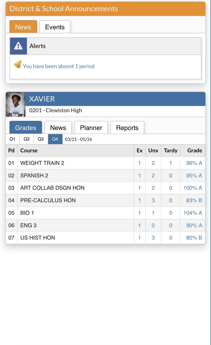 Student -Athlete 😎 I always stay in the books!! 4.14 GPA 💯