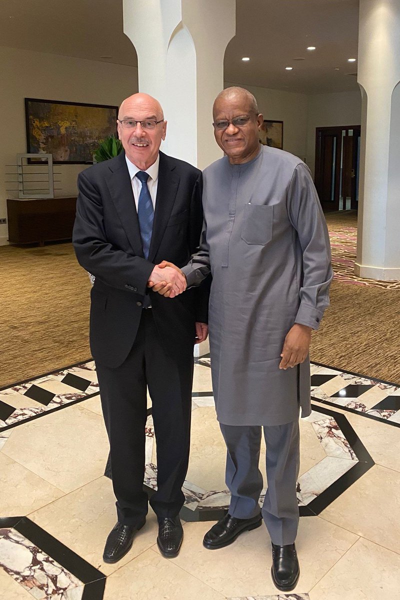 UN_OCT's tweet photo. On the margins of the #MarrakechPlatform, USG Voronkov and Maman Samo Sidikou, #AU High Representative for Mali & the Sahel discussed the increasing terrorism threat in the #Sahel and potential cooperation on programmatic issues in the areas of countering terrorism & #PCVE https://t.co/doqVAhuE0Y