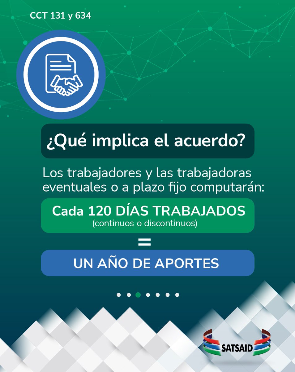 SATSAIDnacional's tweet photo. ⁉ ¿QUÉ SIGNIFICA?

Te explicamos el anuncio que hicimos junto al @MinTrabajoAR sobre "el encuadramiento de tareas discontinúas para trabajadores y trabajadoras"

👉 Deslizá para entender paso a paso esta nueva conquista 

#SATSAIDpresente @ATATVargentina @tvcapit https://t.co/WZszV2oJHc