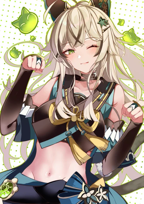 服の装飾も頑張ったので ネコなしver.もあげておきます! #綺良々