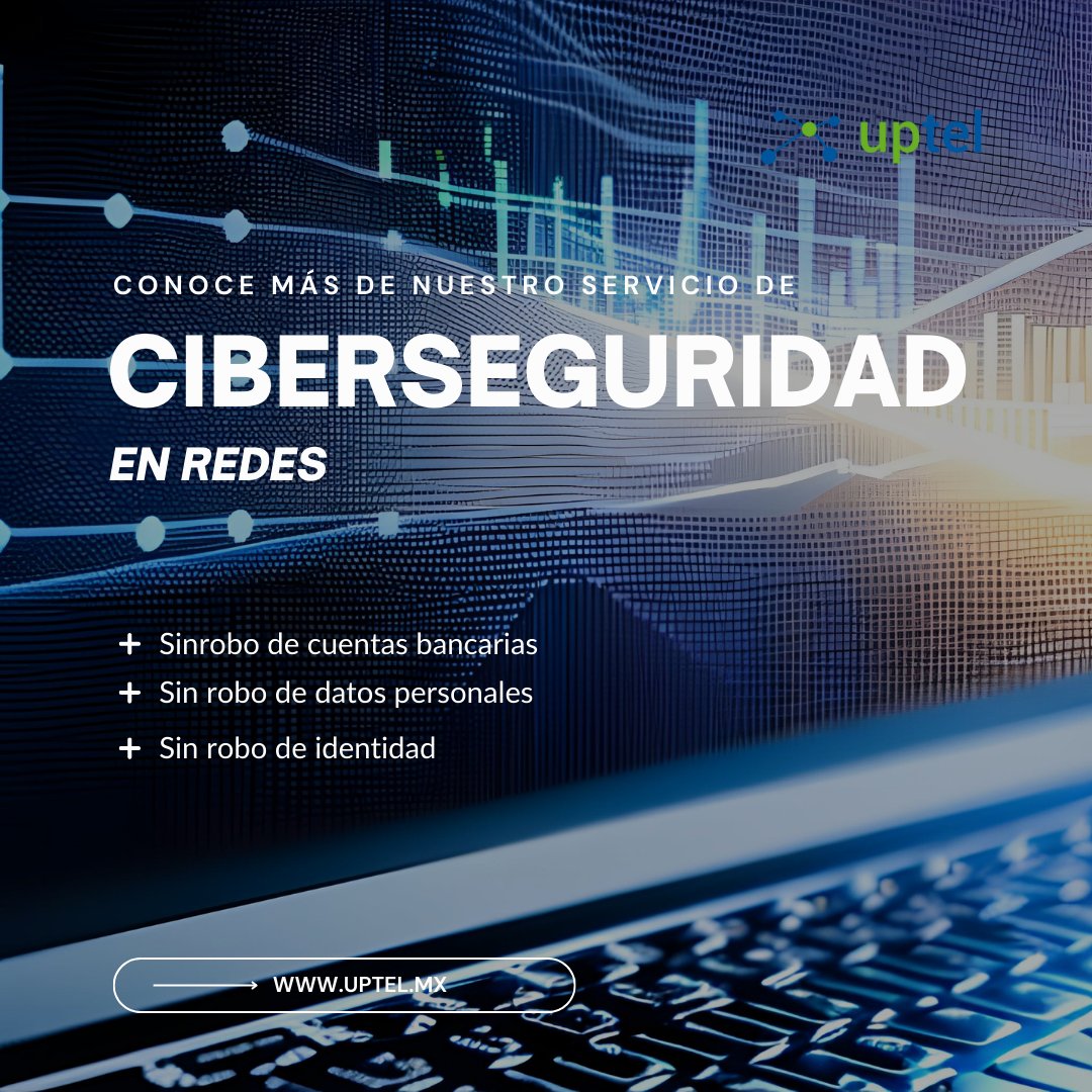 UptelMx's tweet photo. Contratar servicios de #ciberseguridad proporciona una protección integral contra #ciberamenzas. Es una inversión para proteger la información y los activos de una organización en el entorno digital actual.

Visita nuestro sitio web.
https://t.co/I9CjMsQEHJ https://t.co/ImeQuQEd01