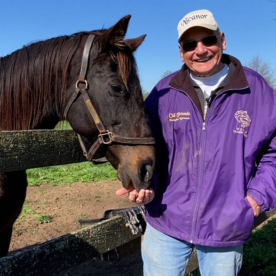 BloodHorse's tweet photo. Longshot! In this next episode of our video series #CatchingUpWithOldFriends, Michael Blowen at @OldFriendsfarm talks to @BH_AEberhardt about #Sarava, upset winner of the 134th Belmont Stakes, stopping a #TripleCrown win by #WarEmblem.
WATCH ON BH+ → https://t.co/h5bizEnroC https://t.co/6ymoDJAgmy