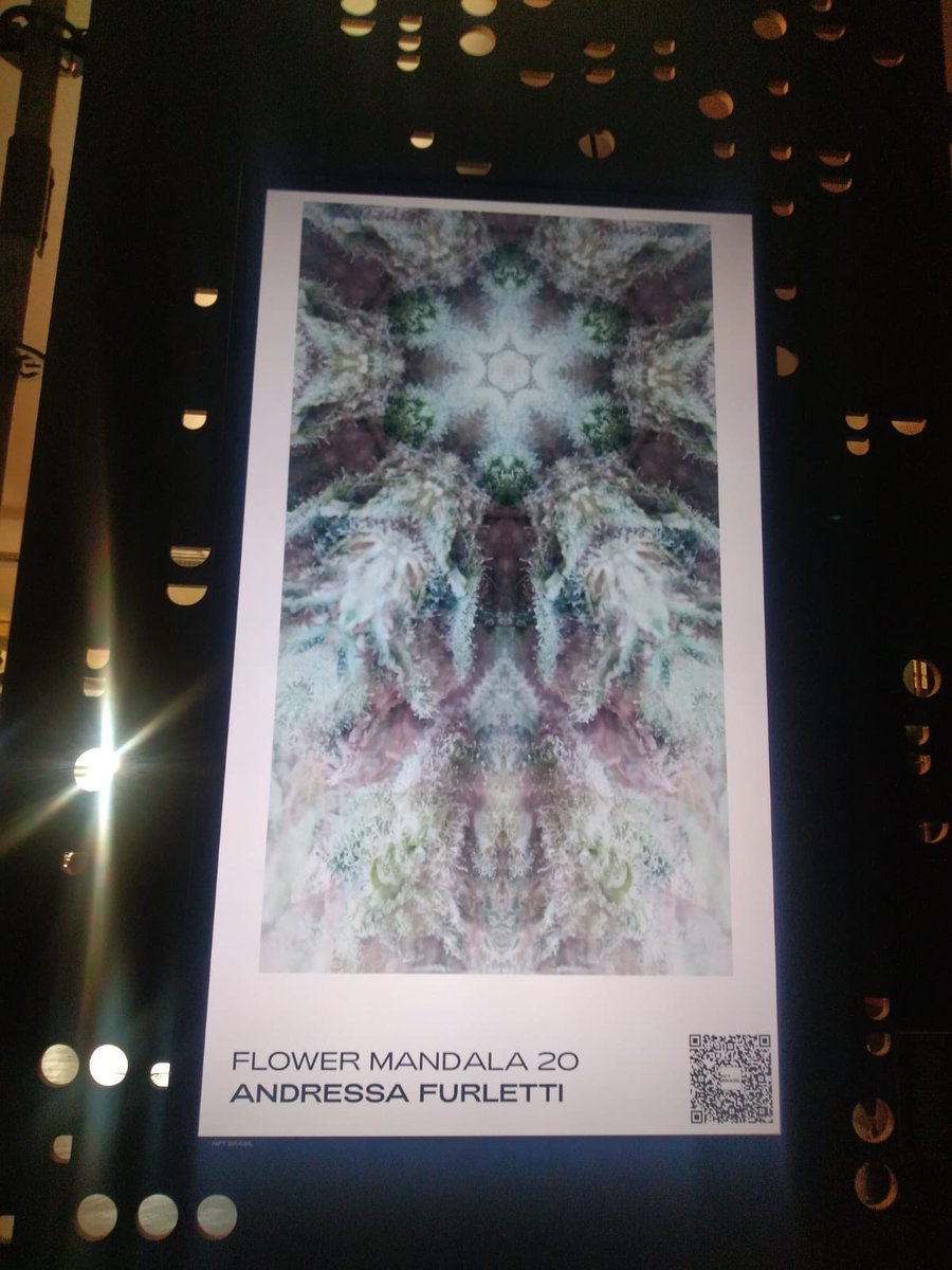 So happy and grateful to have the Flower Mandala 20 exhibited at @_nft_brasil happening at the Biennial Pavillion in SP! Thank you <a href="/MetaverseAgency/">Metaverse Agency</a>! 

This piece is available on <a href="/objktcom/">objkt</a> and is raising funds for the <a href="/KuokaProject/">KuokaProject #tezos4africa fundraiser is live!</a>. 
#tezos #nftforgood 

objkt.com/asset/KT1Erph2…