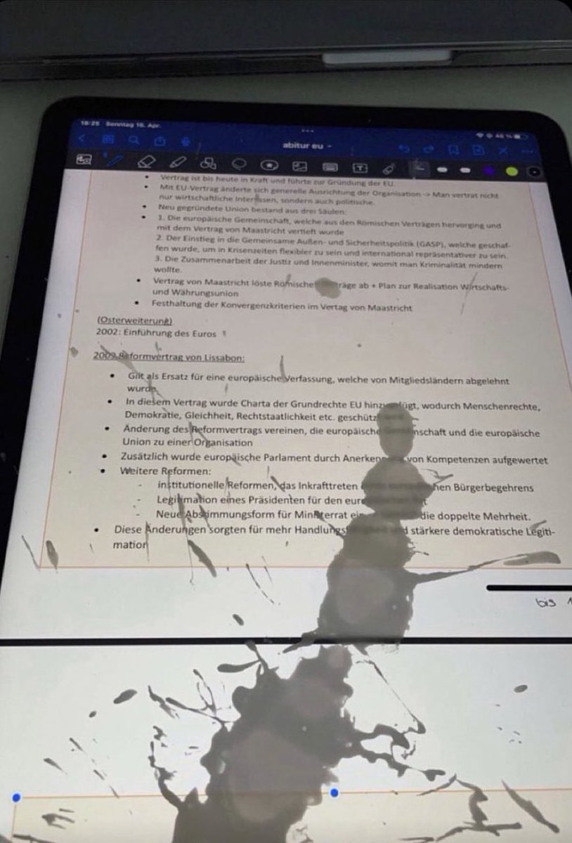 Hatte Druck beim lernen