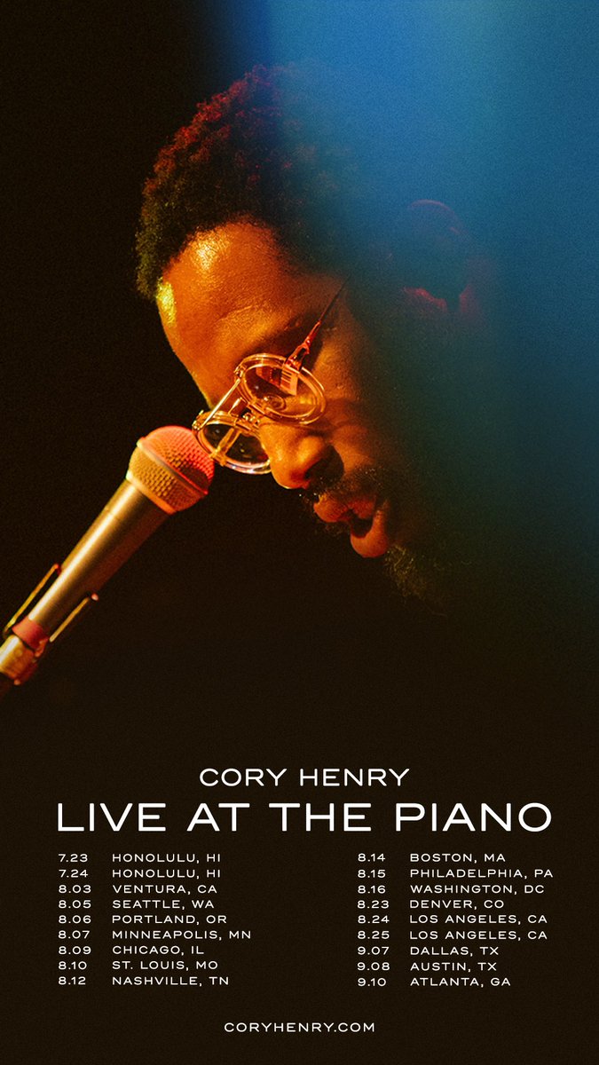 Cory_Henry's tweet photo. Live at the piano tour dates !! https://t.co/UKvvxvb7wi