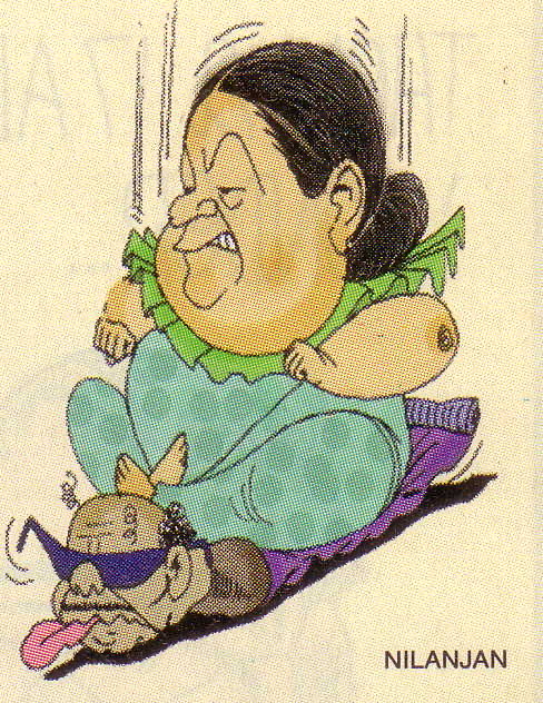 Karunanidhi-Jayalalitha cartoon (1998, in ‘India Today’)😂