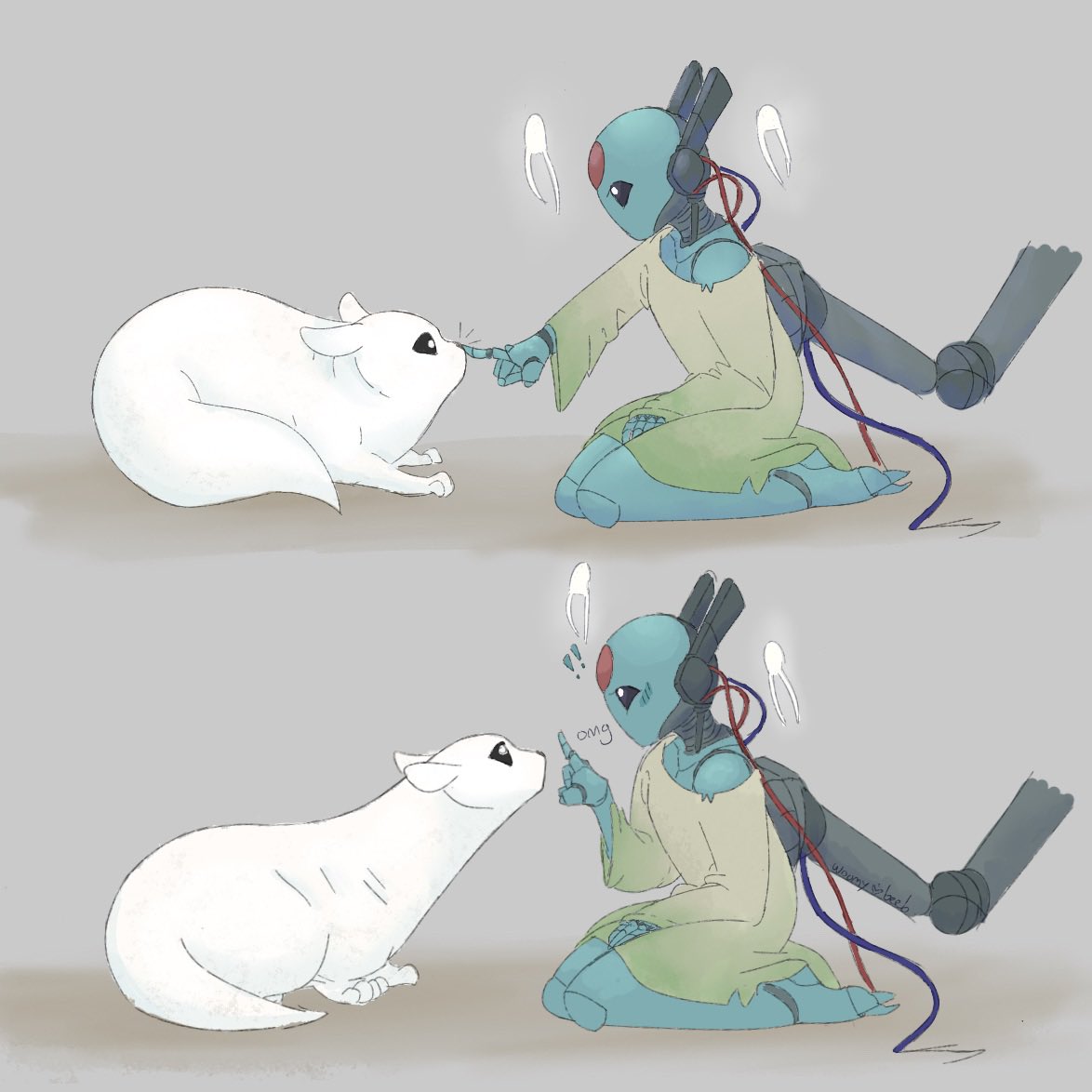 woomy_beeb's tweet image. Wet beastie.. #RainWorld #Rain_World #VideoCult