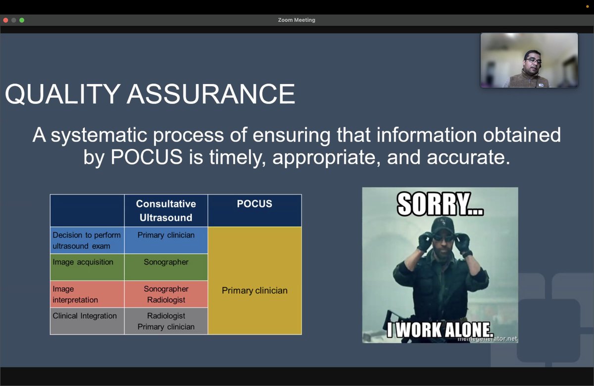 A big thanks to @siddharth_dugar for the awesome grand rounds on POCUS QA, program management, and best practices! Our POCUS archiving system and program is up and running -- looking forward to grow this and NBE certification for our fellows.