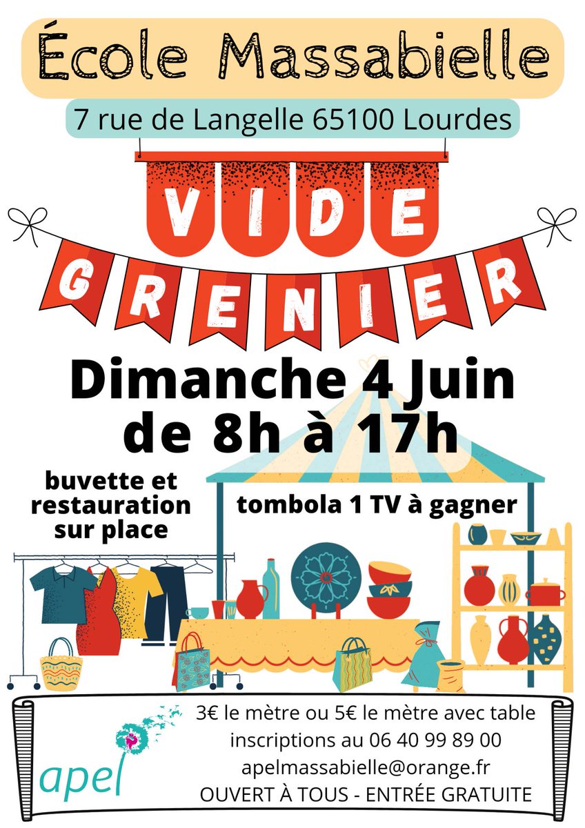 laradioatomic's tweet photo. Bon week-end à tous avec le son d'Atomic dans vos oreilles.
Et puis si vous êtes du côté de Lourdes rdv ce dimanche du côté de l'école Massabielle pour un vide-grenier ! https://t.co/uwVija0EpC