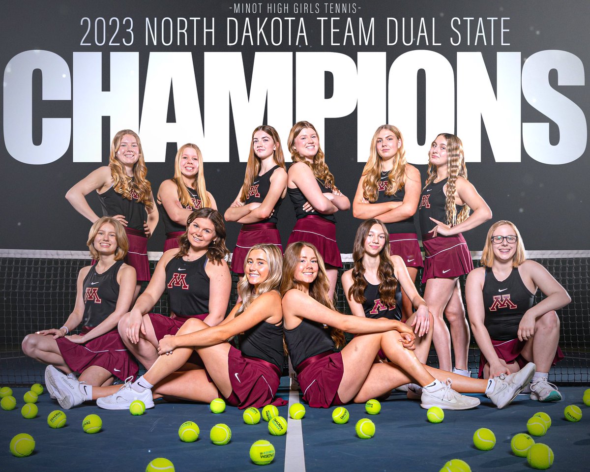 ArbautPhoto's tweet photo. Congratulations to the Minot High Girls Tennis team on winning the 2023 North Dakota Team Dual State Championship! https://t.co/ckLGVL5vmS