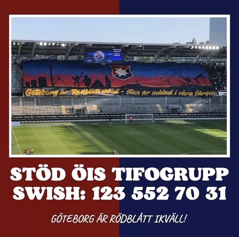 Rangeltorpsg's tweet photo. TACK Östra stå och Tifogruppen!

Vår högsta dröm i Rangeltorpsgatan har varit att göra något slags avtryck på GU, helst av allt på Östra stå. Att få se en av våra textrader bära upp det kanske mäktigaste tifot någonsin känns helt overkligt. 
 STÖTTA DESSA GENIER!!! https://t.co/2Psp9Otswk