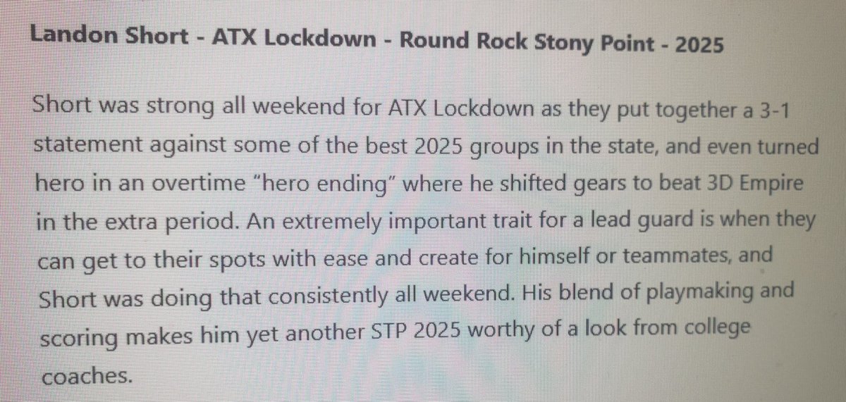 LockdownBBall's tweet photo. After a big showing at the Memorial Day @TexasHoopsGASO , we appreciate the shout out for our guy @The_Landxn . ATX Lockdown 2025 and 2026 both looking to bring home a GASO Banner this weekend in College Station! https://t.co/G6CRnT5fgq