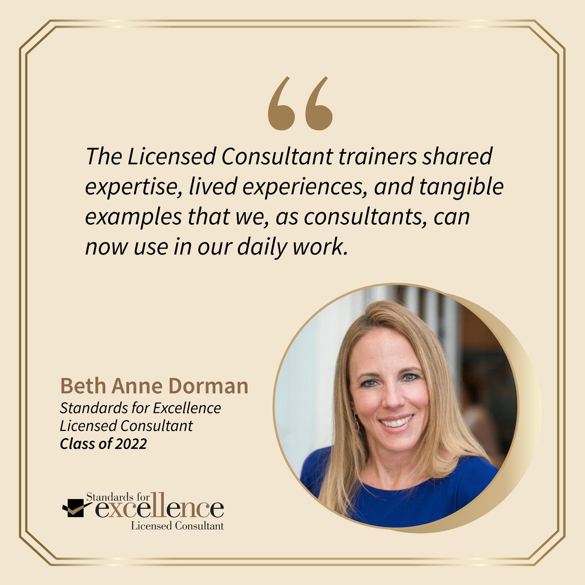 Start your Standards for Excellence Institute 2023 Licensed Consultant Training application now! Take advantage of the “excellent and knowledgeable” presenters. The training will be held in Baltimore, MD, from Nov. 13-15.  bit.ly/2023_LCT