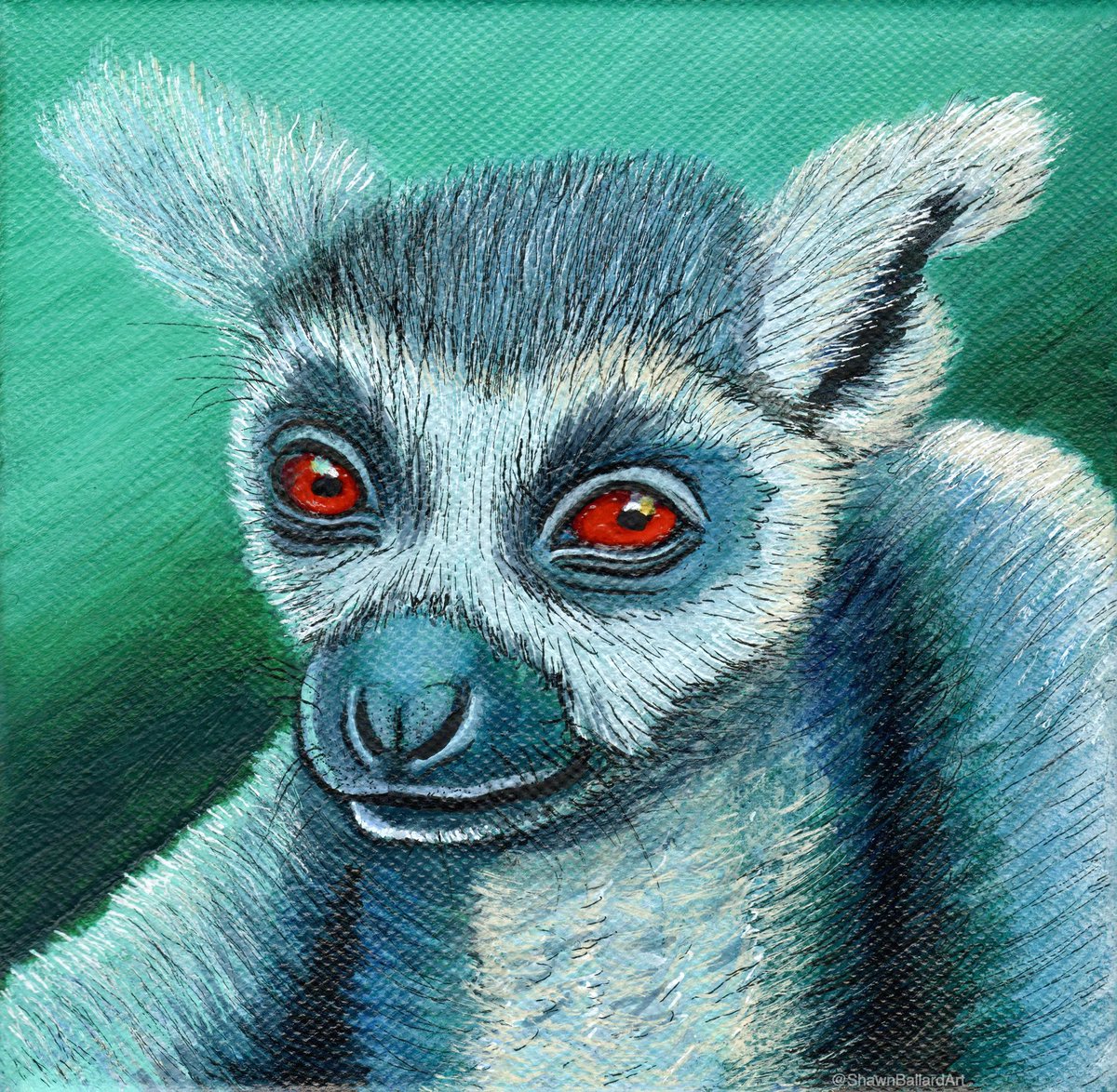 Ringtail Lemur Portrait 
Oil, Acrylic & Ink on Canvas 6”x6”

For Sale - Free US Shipping

#STLMade #lemur #ringtailedlemur #ringtailedlemurart #lemurpainting #ringtailedlemurpainting #lemurart