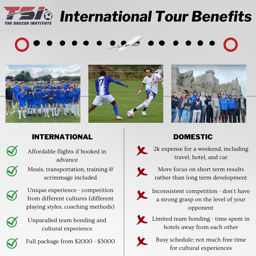🌍 International Soccer Tour to Dublin, Ireland! 🇮🇪⚽️

🗺️ We are three weeks away from embarking on an incredible journey to the beautiful city of Dublin, Ireland with the <a href="/cardiffsockers/">CardiffSockers</a>. 

📆 Tour Details:
📍 Destination: Dublin, Ireland
🗓️ Date: June 20th-June 29th

#nosecrets