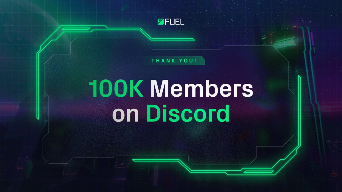 IGORmetas's tweet photo. Today is a holiday, the @fuel_network project has 100,000 users in Discord

Congratulations on the project and I assure you this is only the beginning.🎉🎉🎉🎉🎉🎉

#fuel #Crypto https://t.co/6auPcPsMIw