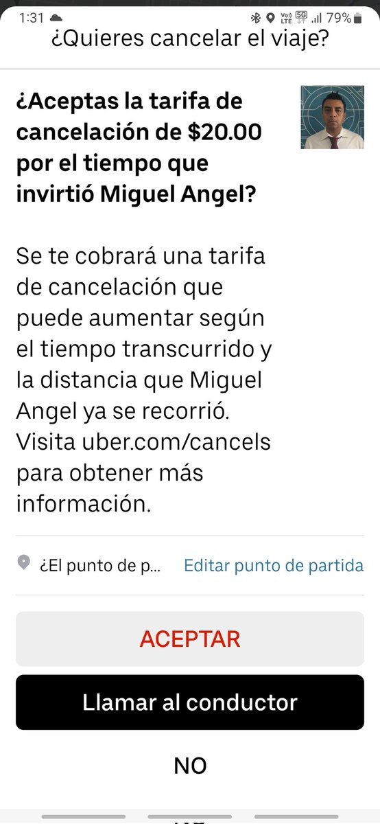 alfredoro83's tweet photo. @Uber_MEX porque tengo que pagar yo la cancelacion cuando tengo esperando al tipo 25 minutos y no se mueve de donde está ya le mande mensaje  y ya no me responde https://t.co/8fhHGcVk90