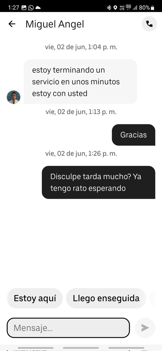 alfredoro83's tweet photo. @Uber_MEX porque tengo que pagar yo la cancelacion cuando tengo esperando al tipo 25 minutos y no se mueve de donde está ya le mande mensaje  y ya no me responde https://t.co/8fhHGcVk90