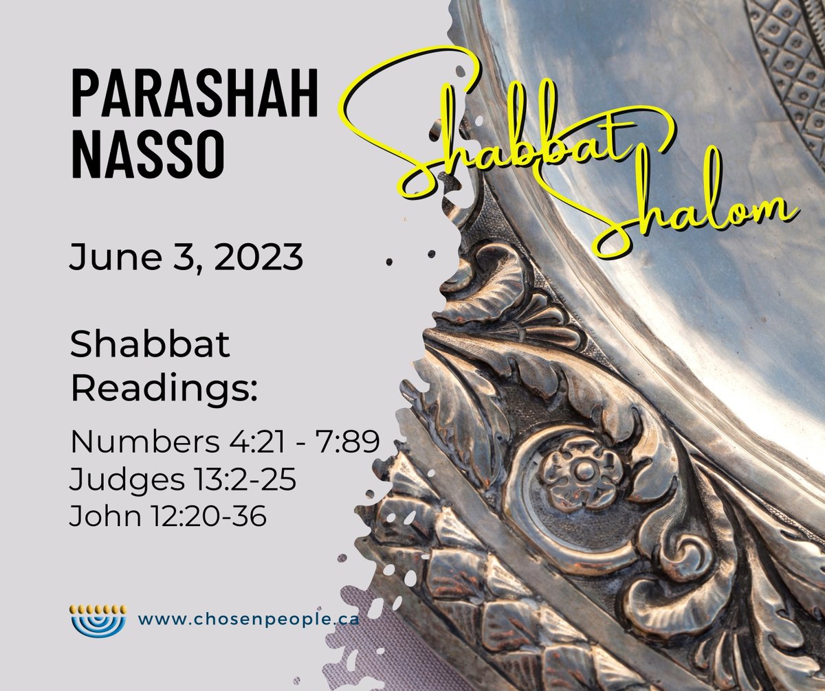 This Shabbat's Parashah (Scripture Reading) is called Nasso (Lift Up).  Shabbat Shalom!  #shabbatshalom #nasso #liftup #parashah #Messianic #Yeshua #chosenpeople