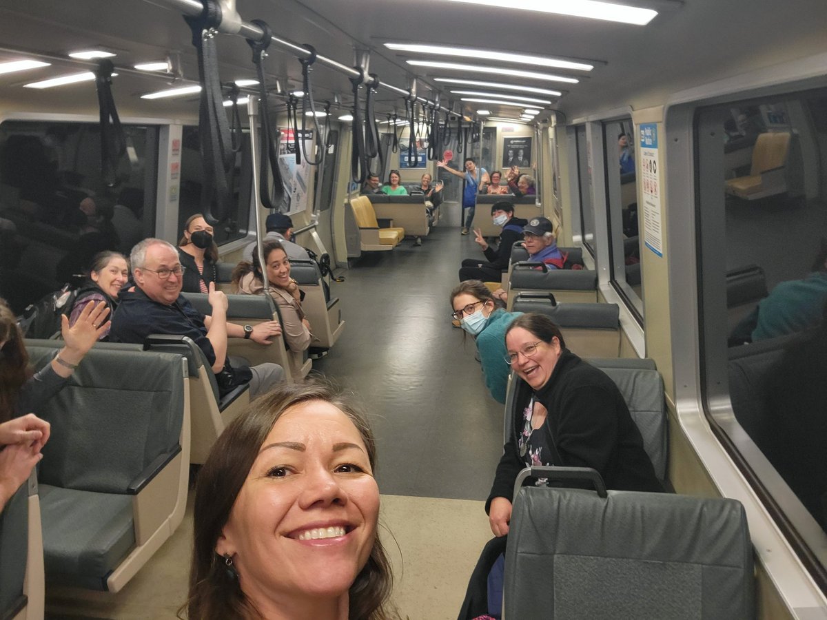 tfrehman's tweet image. @SPNHC BART car takeover, red line to Berkley! #spnhc2023