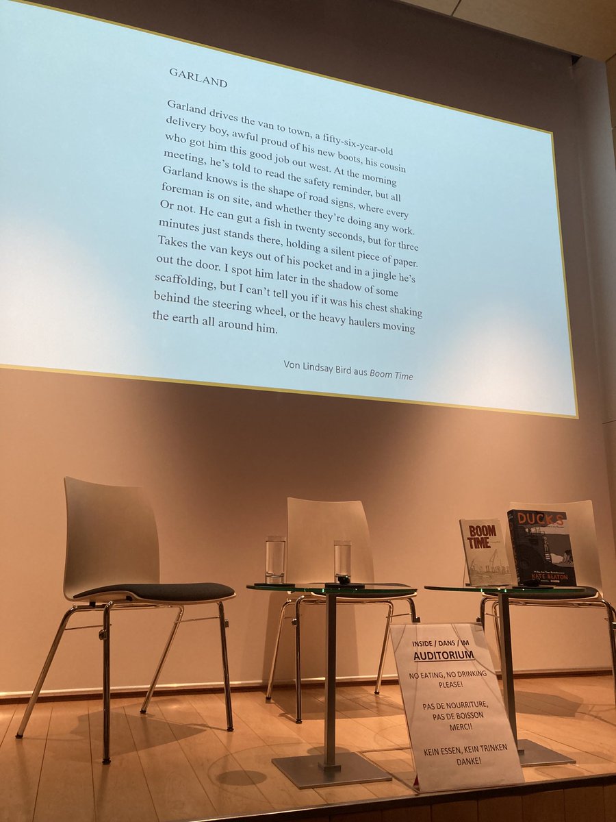 ⁦Boom Time⁩ makes its debut at the Canadian Embassy in Berlin alongside the instant classic that is Ducks. Assuming this is a ⁦@GaspereauPress⁩ first - but hopefully not the last!