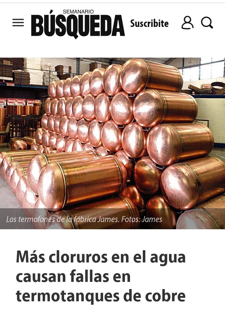 OVNIS_UFOs's tweet photo. ⚠️🇺🇾 #CrisisAguaPotable #Uruguay #AguaSalada La mayor empresa de fabricación de calefones , informa que los #Calefones se están #Dañando 👇 https://t.co/HaD1wN2HdU