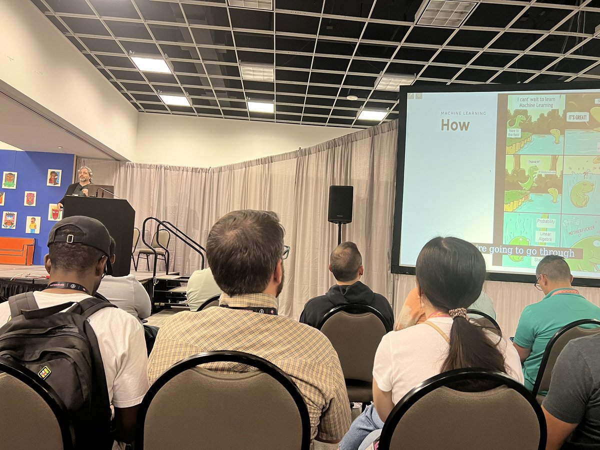 SeanBarkerDev's tweet image. Learning AI with @GantLaborde at #Render2023