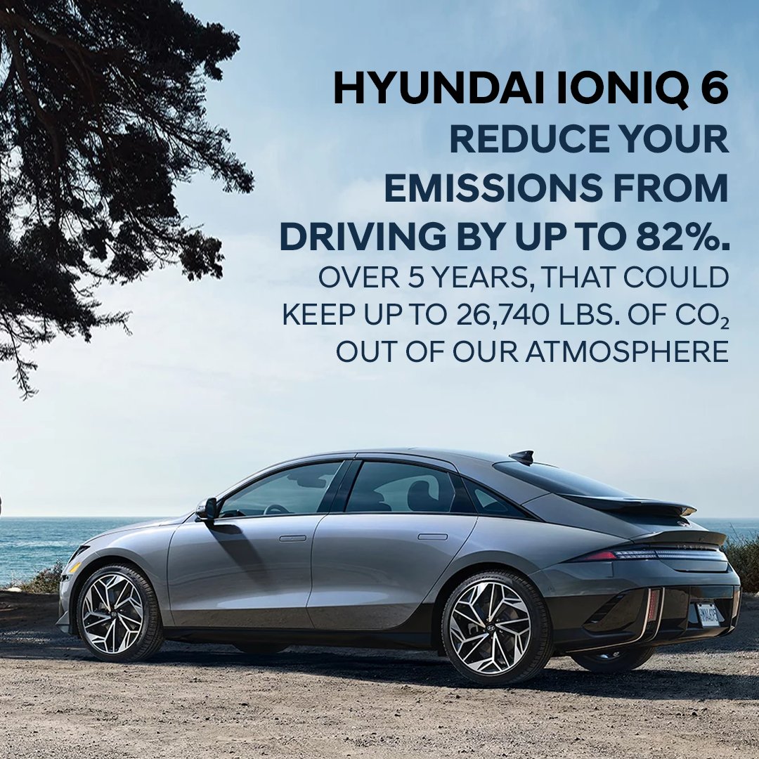Cut down your carbon footprint in style with the Ioniq 6. 💚

#hyundai #ioniq6 #hyundaiioniq6 #ioniq #ev #electriccar