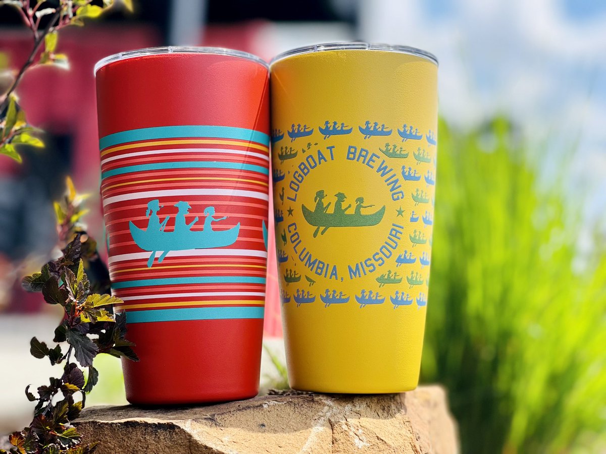 LogboatBrewing's tweet photo. Happy Friday! New insulated tumblers are here 😍 Not only do they keep your beverages ice cold during this steamy summer days, but they also get you a discount on draft beer when you bring it back to the taproom for a fill! https://t.co/AUKv5fOfIf