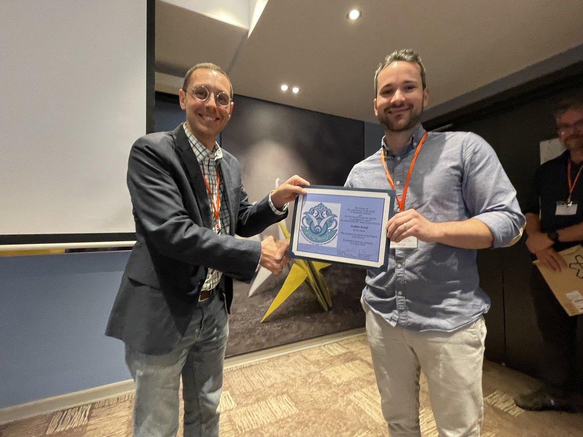 persianate2023's tweet photo. Congratulations to Andras Barati and Mariano Errichiello on receiving the inaugural ASPS/JPS Early Career Prize at the Ninth Biennial Conference in Yerevan. Their essays will be published in the Journal of Persianate Studies https://t.co/75qM1tMOKN