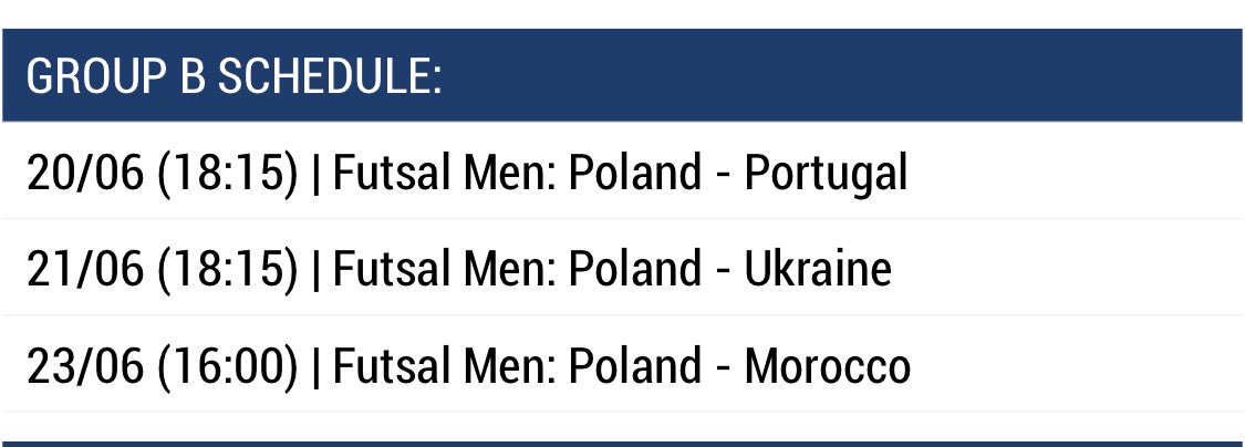 P_F_Almanac's tweet photo. ๐๐ #FU19 | SQUAD ANNOUNCEMENT: ลukasz ลปebrowskiโs announced his Futsal Under 19s squad for Futsal Week Summer Cup Poreฤ 2023 to play #POLPOR ๐ต๐น #POLUKR ๐บ๐ฆ #POLMOR ๐ฒ๐ฆ
๐ต๐ฑSquad and Group B schedule โฌ๏ธ
#Reprezentacja #Kadra #PolishFootballAlmanac #Futsal #Football #NationalTeam https://t.co/3azJleyLqF