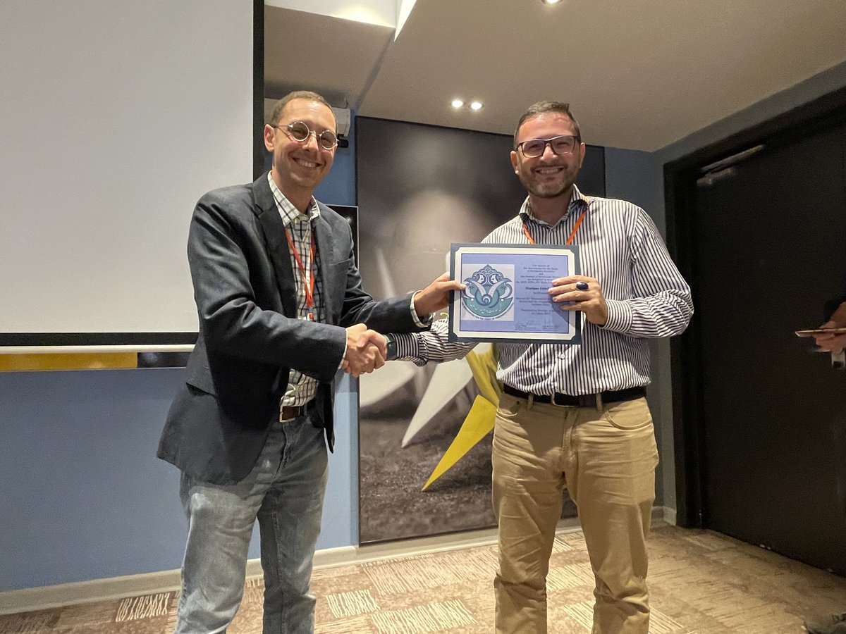 persianate2023's tweet photo. Congratulations to Andras Barati and Mariano Errichiello on receiving the inaugural ASPS/JPS Early Career Prize at the Ninth Biennial Conference in Yerevan. Their essays will be published in the Journal of Persianate Studies https://t.co/75qM1tMOKN