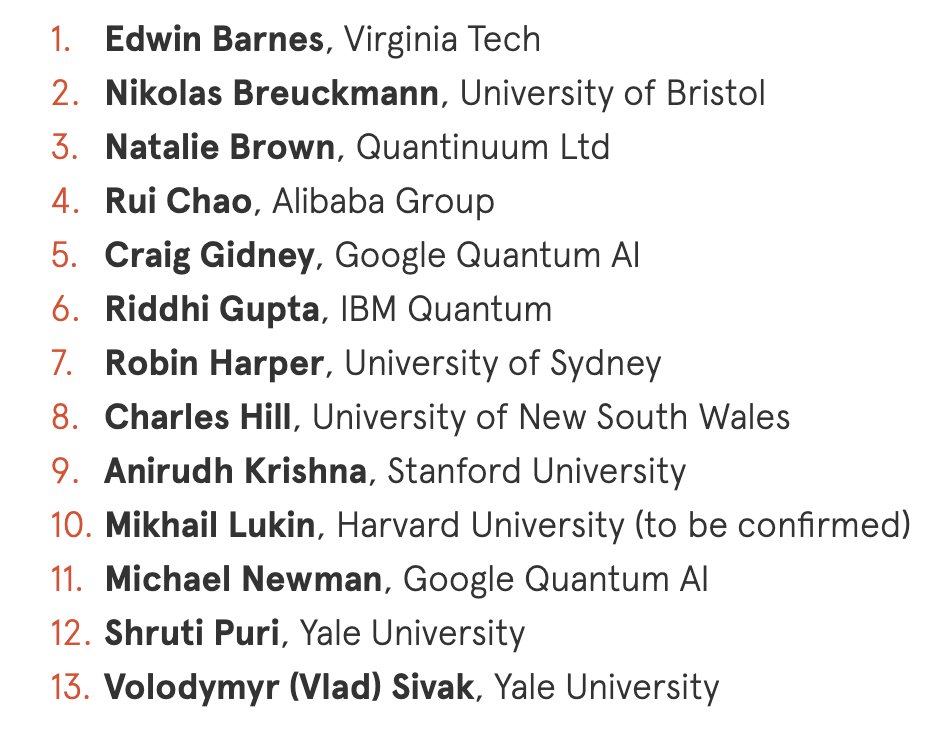 Invited speakers for QEC 2023 in Sydney.   With the landmark QEC experiments in recent years, the invited talks focus more on the experimental side than in previous QECs.  Submitted talks from experimentalists encouraged. (deadline 30th June) quantum.sydney.edu.au/quantum-error-…