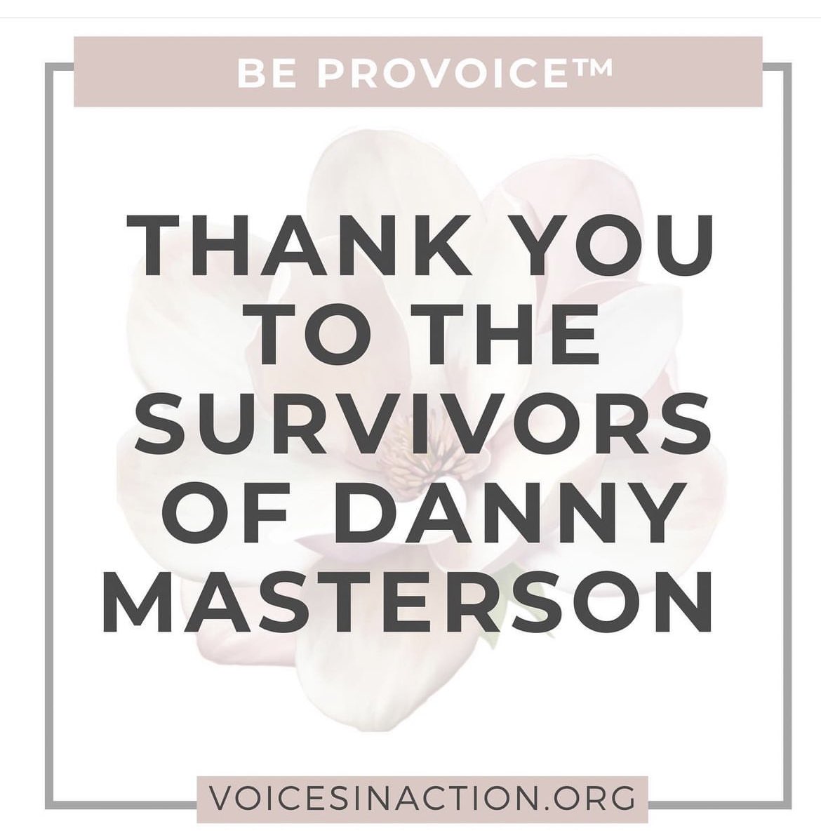 VOICESIN_ACTION's tweet photo. Here is to your next chapter. May it be filled with peace, love &amp; healing. Know that your strength will protect young girls &amp; women everywhere. You are heroes. #ProVoice @VOICESIN_ACTION https://t.co/Kuiu4MJCVb
