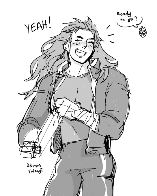 shin and noi getting ready! 👭 #ドロヘドロ