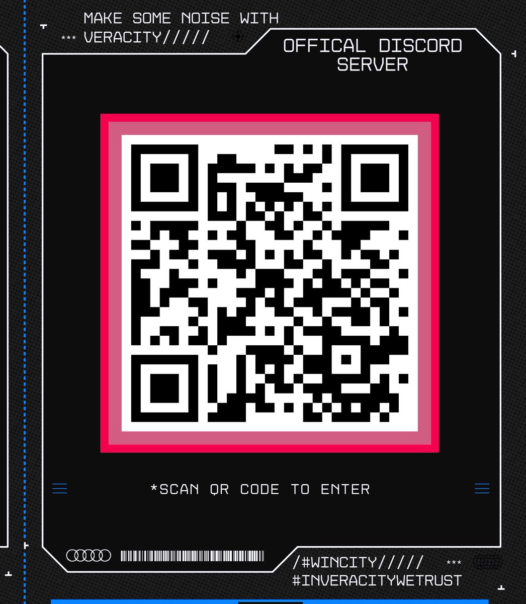 Veracity_GG's tweet photo. With the NACLOQ right around the corner, why not come join the fun in our discord with weekly watch parties and much more! 

Scan the QR code below if you’re cool
#seekyourtruth #seekrizz https://t.co/q4vVhMOtin