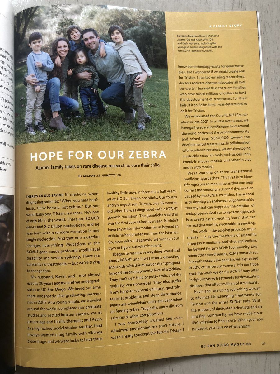 CureKCNH1's tweet photo. Excited to be featured in the spring edition of UC San Diego Magazine, following the feature article on rare-disease research being conducted at UCSD:

https://t.co/1qoqc2KohY

https://t.co/XmKzi9mUGI

#ucsd #ucsdalumni #ucsdbiology 
#organoids #raredisease #curekcnh1 https://t.co/OG5px5Ejpp