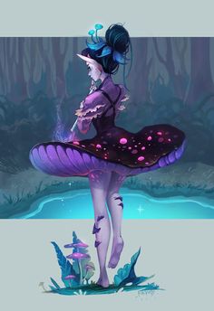 DiodeArts's tweet image. #Funghi #Fungirl #Mushroom #Dress #Fantasy #Art
