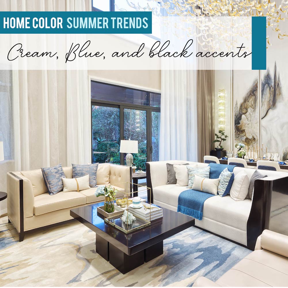bilz_scotty's tweet photo. Cream, blue, and black accents are a great way to add some easy summer style into your home. https://t.co/m3u8GSHuba