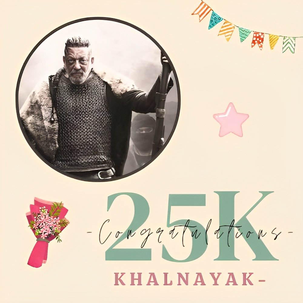 I'm so happy to see you reach this milestone KHALNAYAK- 🥳
@KingUmarArmy 🥂
Congratulations on hitting 25k!! 🎉
Many more to come!! ✨