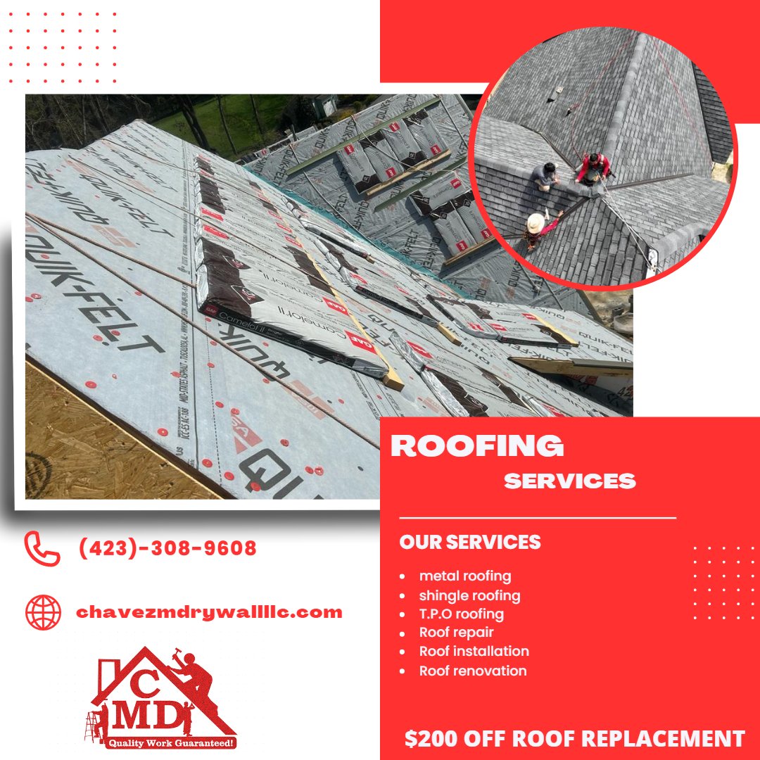 Chavez3089608's tweet photo. CONTACT US  📷
📷 423-308-9608
📷 https://t.co/qziXXdlGpo
📷 mynorchavez48@gmail.com
#TPORoofing
#roofing
#roofingexperts
#roofingprofessionals
#roofrepair
#roofrenovation
#chavezmdrywallllc
#quality
#guarenteed
#roofchattanooga
#roofingtennessee https://t.co/QFlzVF9K3a
