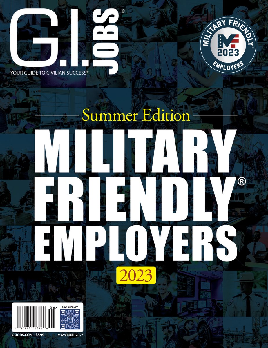 GIJobsMagazine's tweet photo. The @GIJobsMagazine May/June issue is here!

2023 Guide to @Mil_Friendly Employers - Summer Edition

View the issue here: https://t.co/eBraUpe6zC

#gijobs #militaryfriendlyemployers #military #veterans #jobsforveterans #VCOY #MFE #dd214 #EAS #vets #EVLA #gethired https://t.co/VhQSxYVvOx
