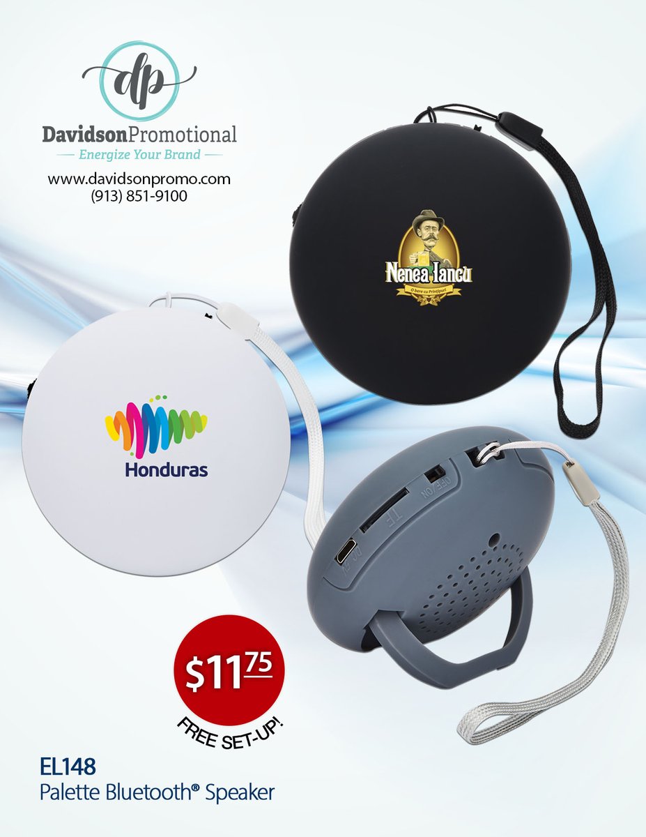 PromoLadies's tweet image. June Deal of the Month
Palette Bluetooth® Speaker
Minimum 36 pieces
$11.75 each 1-color Imprint
$12.75 each Full Color Imprint
FREE SETUP
Black, White or Grey Available