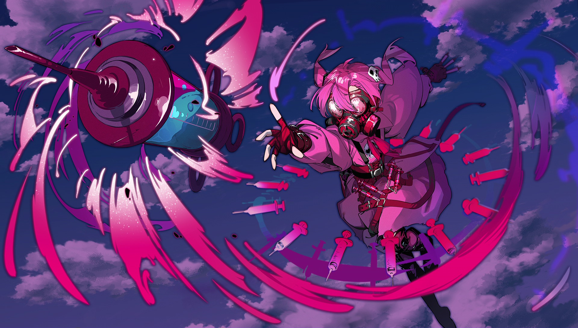 pink (mahou shoujo magical destroyers) drawn by 01neeto