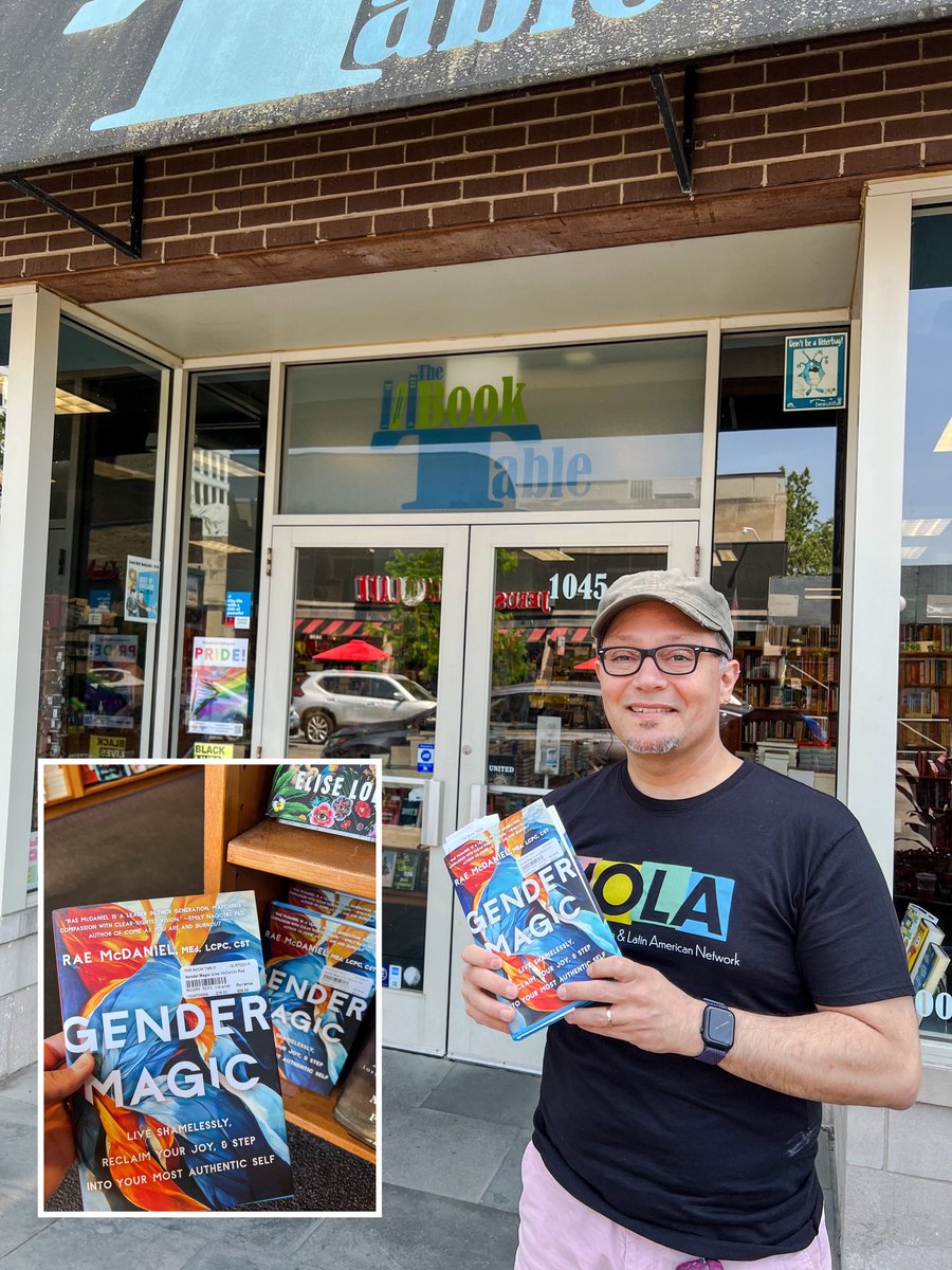 Snagged a copy of #GenderMagic by our buddy @theRaeMcDaniel. It was great seeing it in a prime spot, front-and-center at @TheBookTableOP! Looking forward to digging in. #Ally