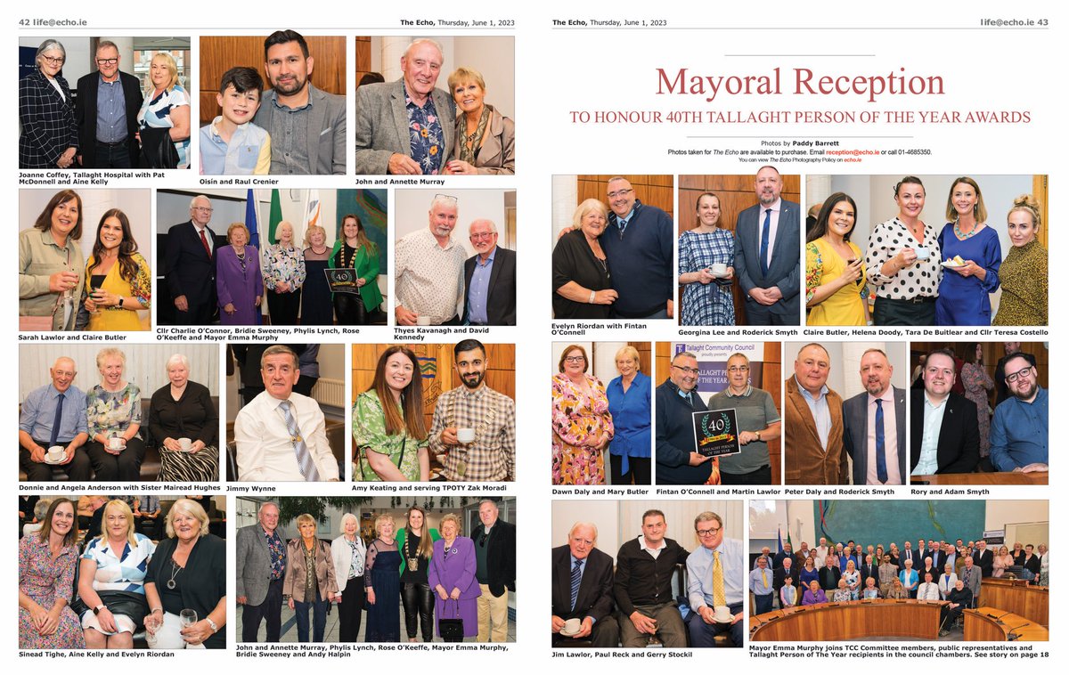TallaghtComCo's tweet image. Thanks to @TheEchoOnline for covering the Mayors reception in the latest edition !
#GoodNewsMatters #TellTheWholeStory #LocalNewsMatters#Tallaght