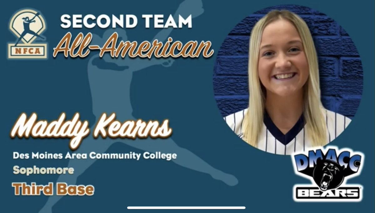 ‼️ALL-AMERICAN‼️

Congrats to Maddy Kearns on getting second team All-American for 3rd base! We are very proud of you!!

#GoBears🥎
<a href="/BobLigouri/">Bob Ligouri</a>