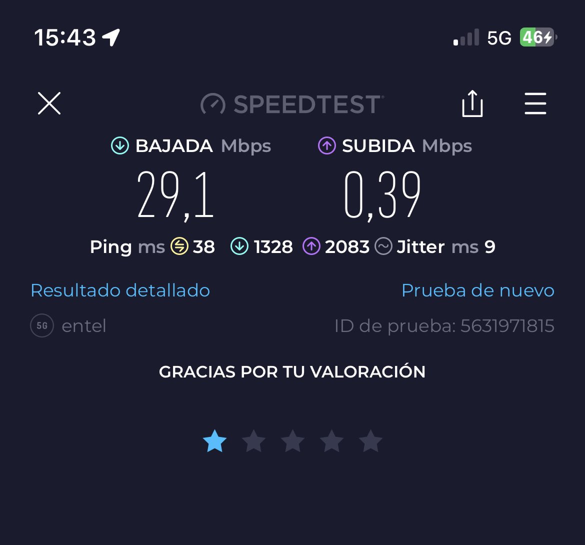 soy_cona's tweet photo. Vergüenza les debiera dar al hablar de una red 5g 🤡🤡 @entel_ayuda @subtel_chile https://t.co/a5kp4ZarJt