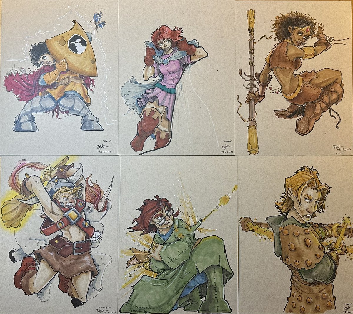 Here’s all the kid characters from the classic #Dungeonsanddragons #cartoon
#art #illustration #doodle #draw #drawing #nashvilleartist #nashvilleart  #saturdaymorningcartoons #dungeons #dragons #barbarian #unicorn #copicmarkers #cavilier #acrobat #ranger #thief #magicuser