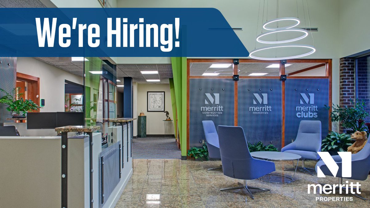 Merrittprop's tweet image. We’re looking for enthusiastic professionals to join our #Merritt family. We have immediate openings for an Accounts Receivable Specialist in our Maryland office &amp;amp; a Leasing Representative in our North Carolina office. Learn more here: ow.ly/nHiV50OEyzR 
#Hiring #Careers